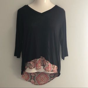 NWT Vanity high low black tp sheer underlay